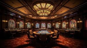 Tampilan live-dealer langsung dengan studio kamera multipel menampilkan permainan blackjack dan roulette
